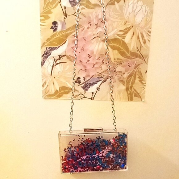 Clear Multi Color Sequin Crossbody - Picture 8 of 9